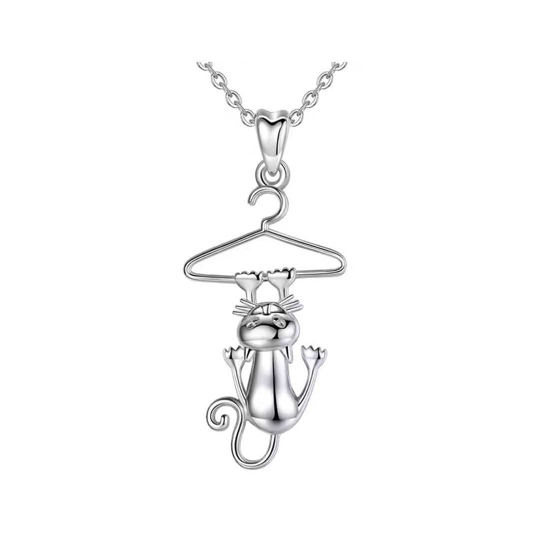Collar Miow Clothesline Cat Plata .925