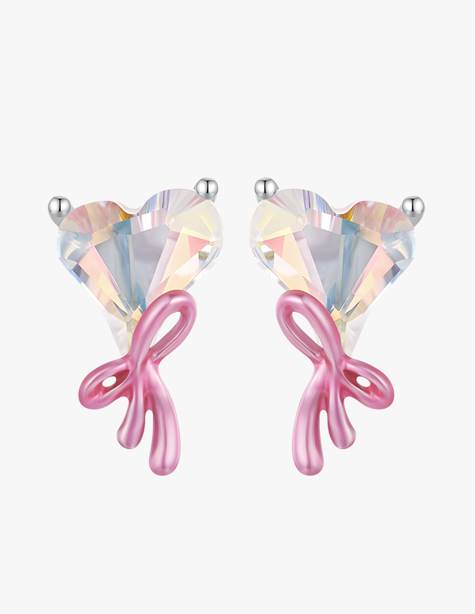Aretes de Corazón, Plata .925, Ame Glam Pop
