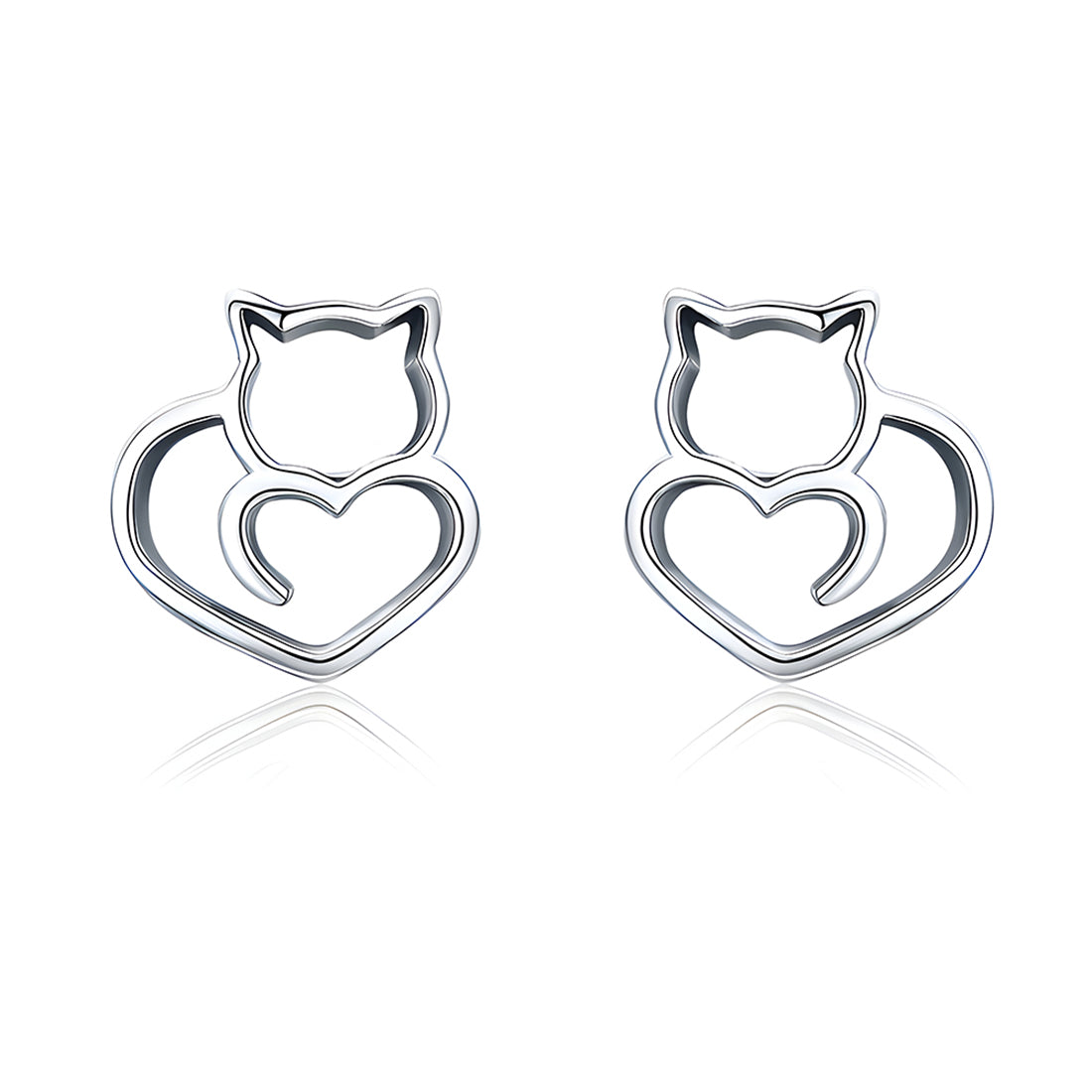 Aretes Miow cat's love Plata .925
