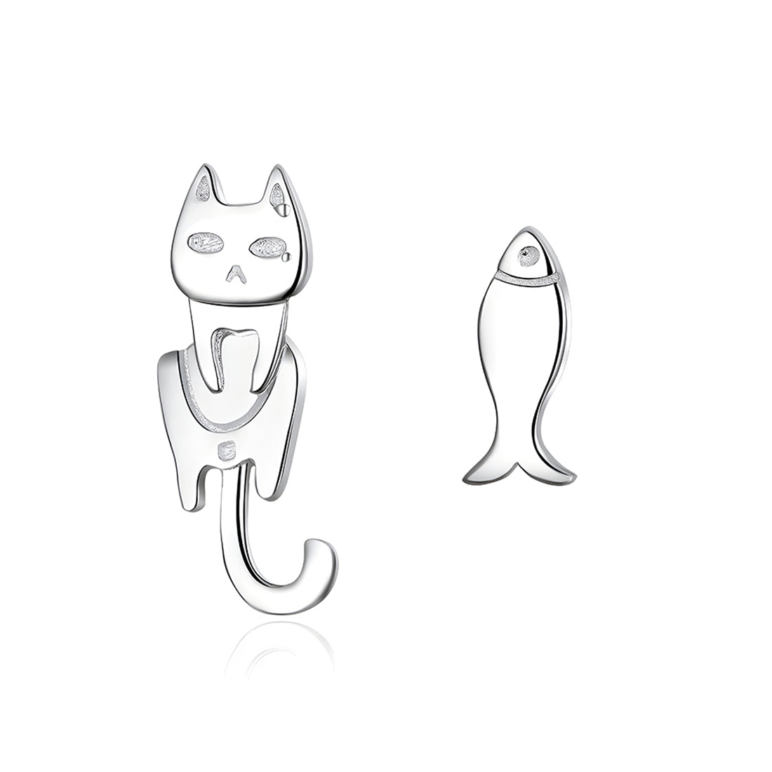 Aretes Miow Cat Lunch Plata .925