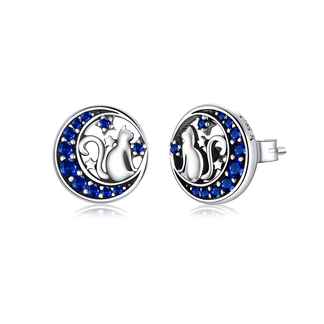 Aretes Miow Cats in the Sky Plata .925