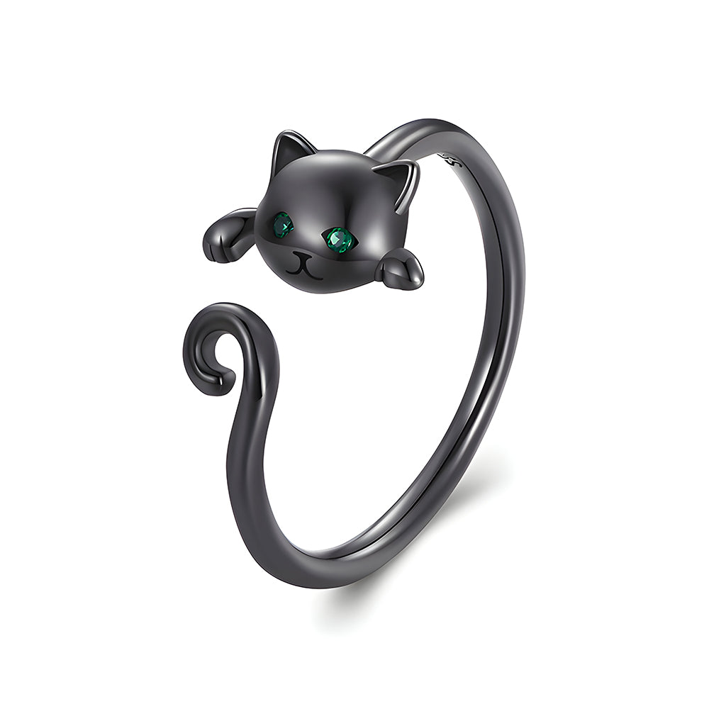 Anillo de gato Miow Kiki Season P925 de plata