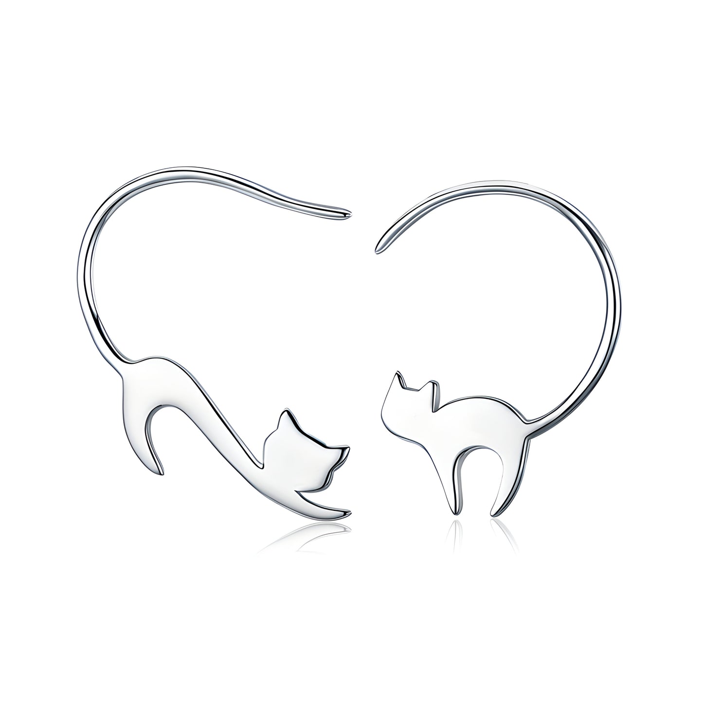 Arracadas de gato Miow Kiki Season de plata P 925