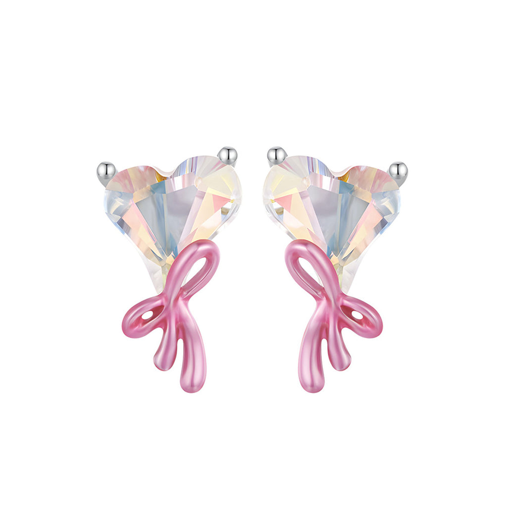 Aretes de Corazón, Plata .925, Ame Glam Pop