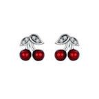 Aretes de Cereza, Plata .925, Ame Glam Pop