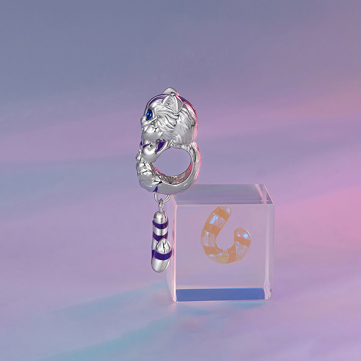 Charm de Plata .925, Cheshire, Miow