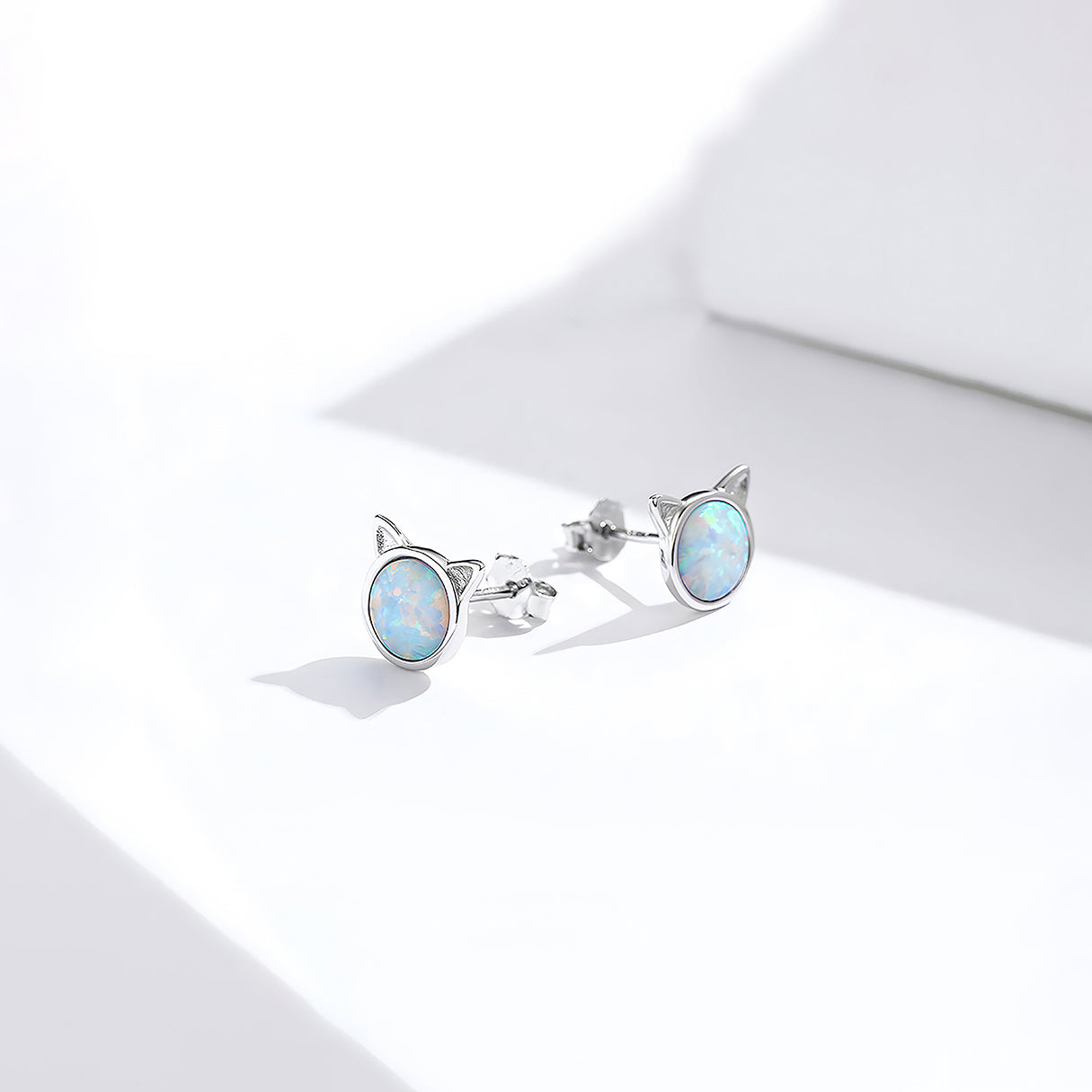Aretes de Plata .925, Two Moon Cat, Miow
