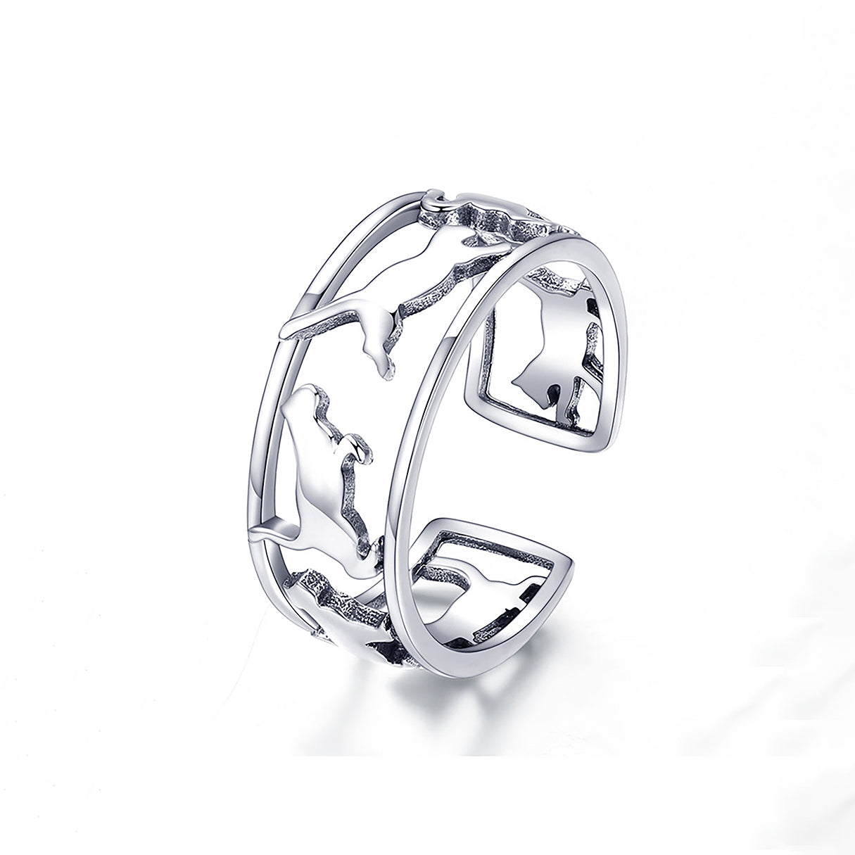 Anillo de Plata .925, Carrusel Cat, Miow