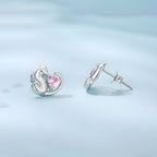 Aretes de Plata .925, Cat Heart, Miow