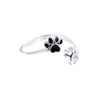 Anillo de Plata .925, Black And Silver Footprint, Miow