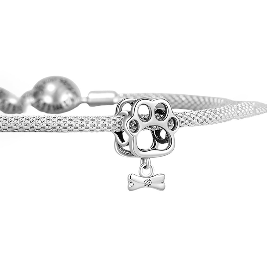 Charm de Plata .925, Footprint And Bone, Miow
