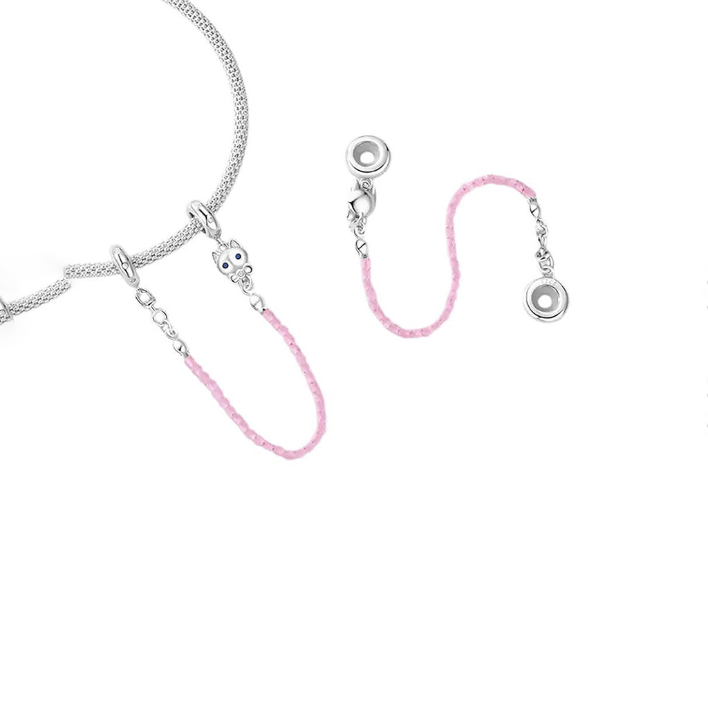 Charm de Plata .925, Pink Rope Cat, Miow