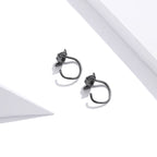Aretes de Plata .925, Two Black Cats, Miow