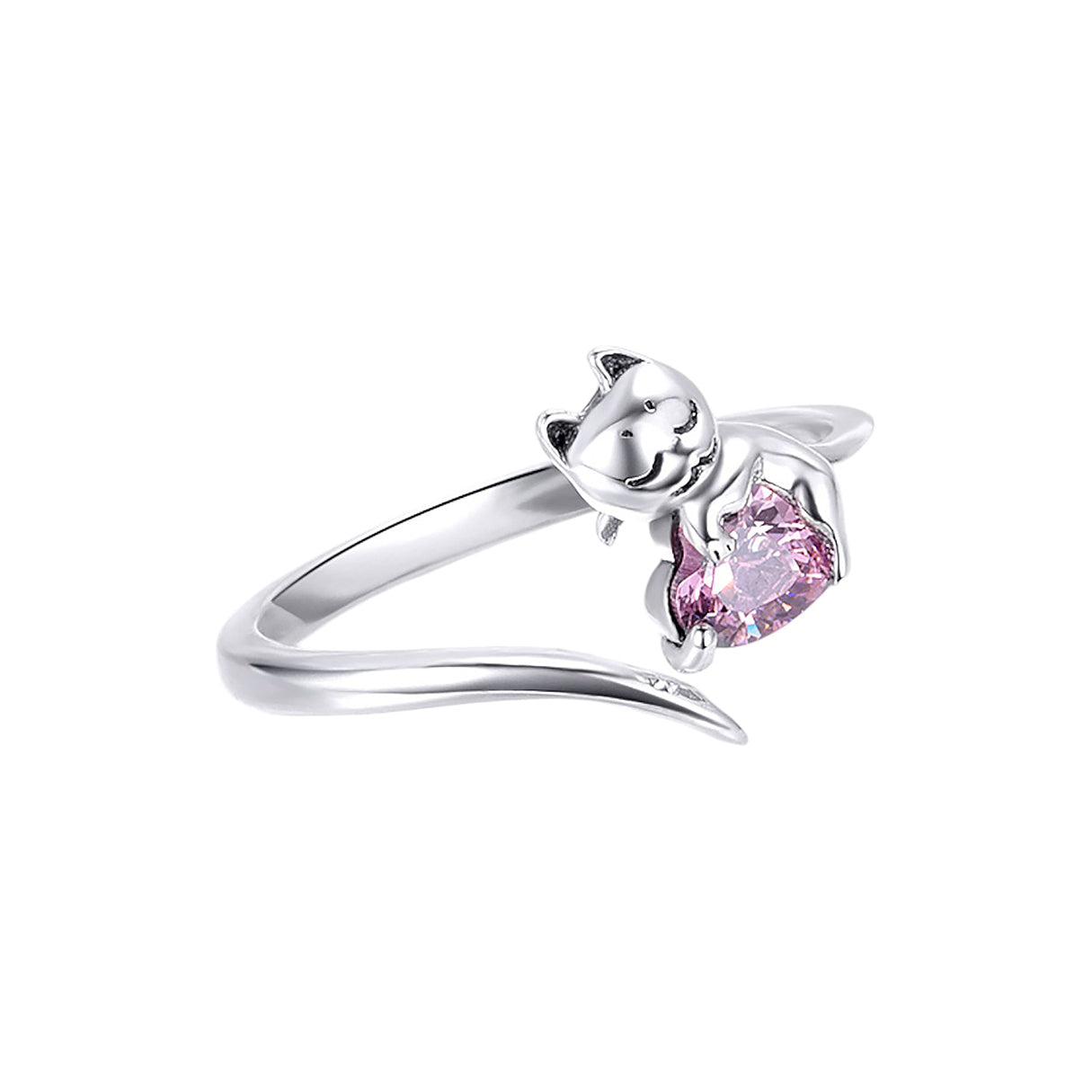 Anillo de Plata .925, Cat In Love, Miow