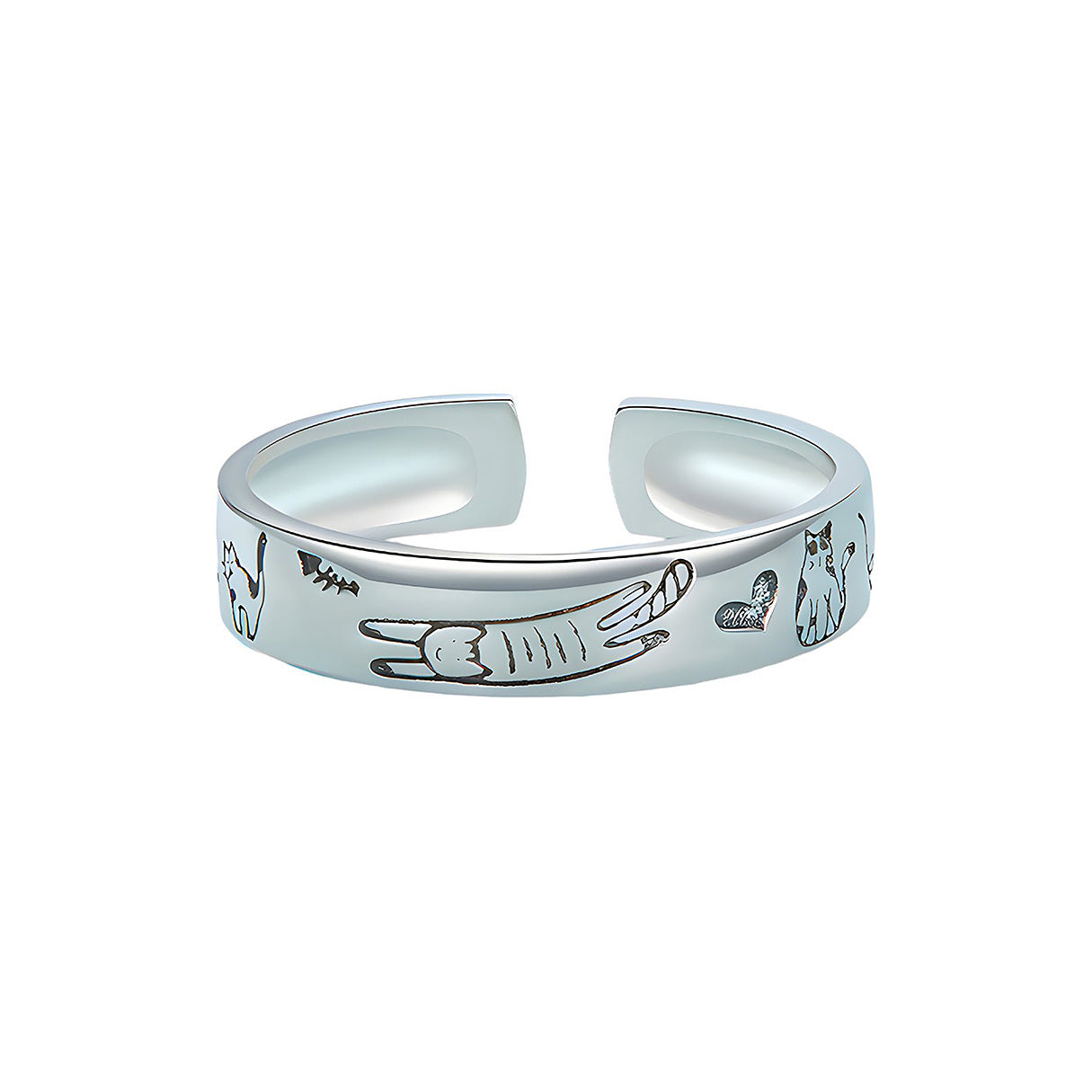 Anillo de Plata .925, Stray Cat, Miow