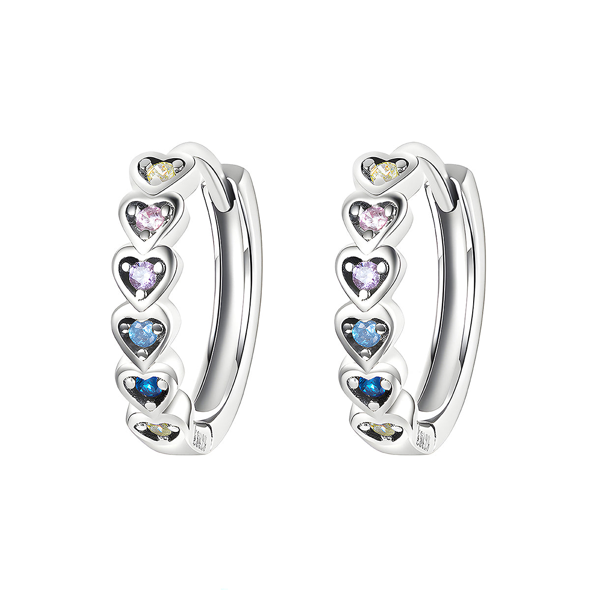 Aretes de Corazón, Plata .925, Ame Glam Pop