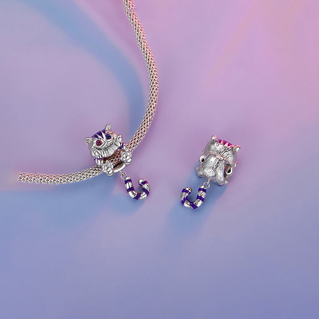 Charm de Plata .925, Cheshire, Miow