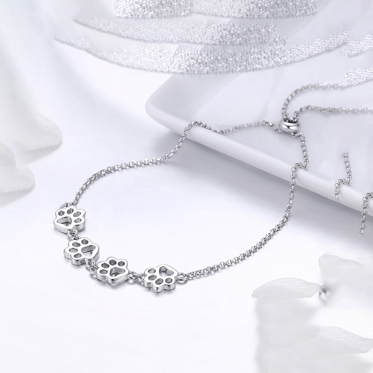 Pulsera de Plata .925, Footprint, Miow