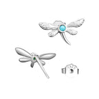 Aretes de Libélula, Plata .925, Ame Glam Pop