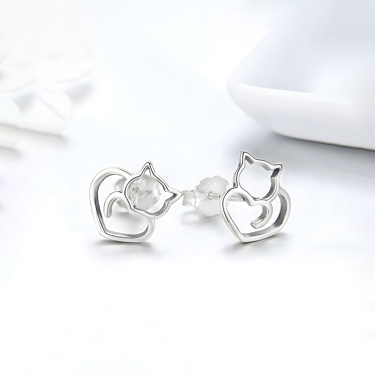 Aretes de Plata .925, Cat'S Love, Miow