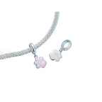Charm de Plata .925, Pink Footprint, Miow