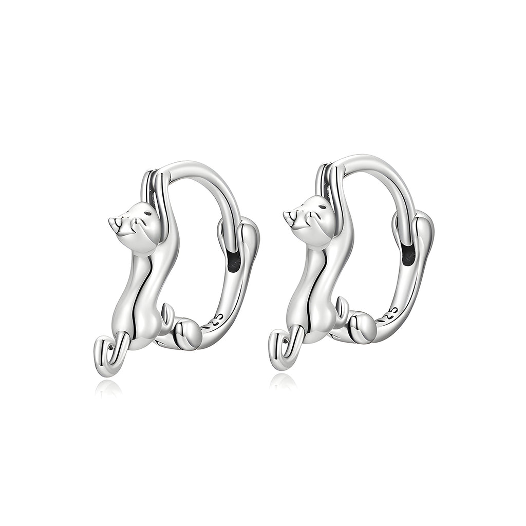 Aretes de Plata .925, Silver Cat, Miow
