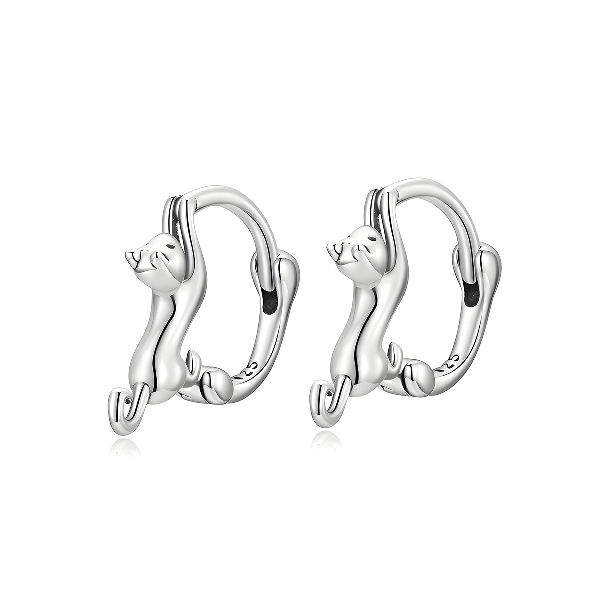 Aretes de Plata .925, Silver Cat, Miow