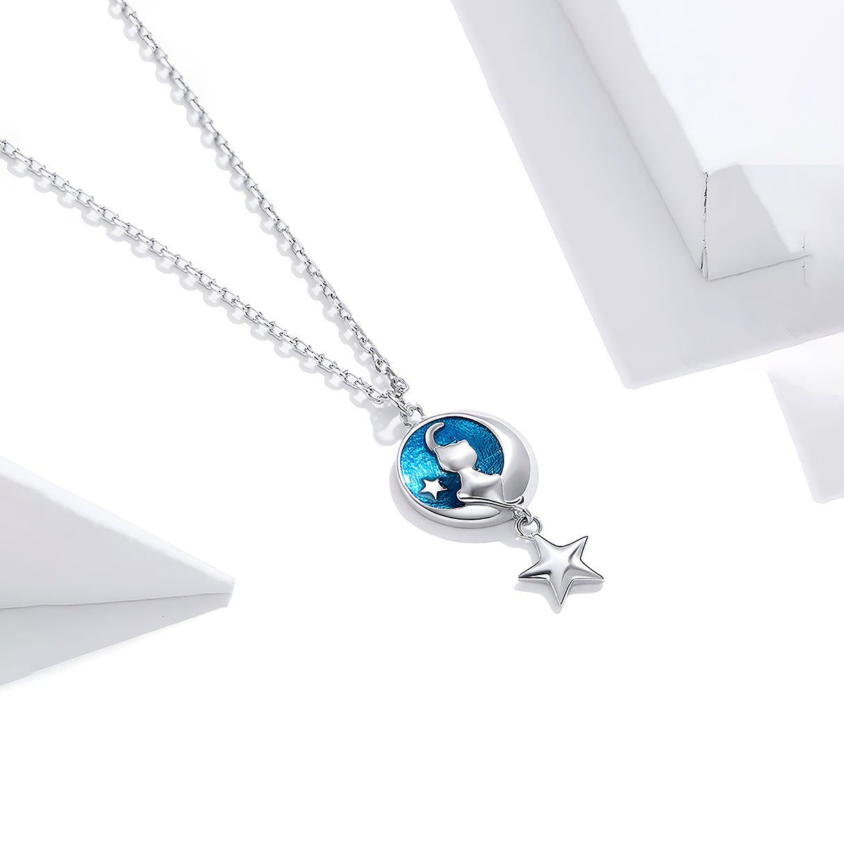 Collar de Plata .925, Night Star Cat, Miow
