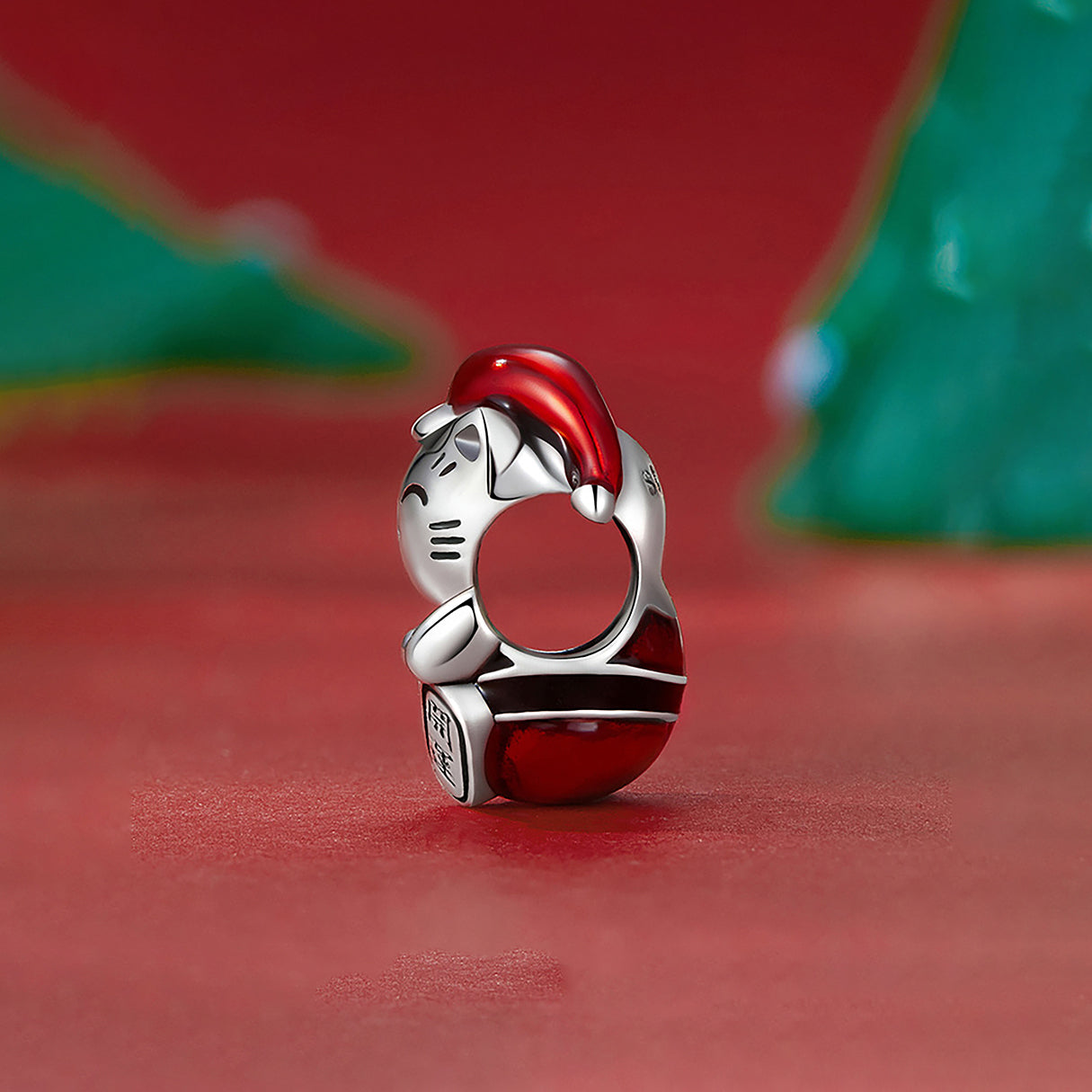 Charm de Plata .925, Claus Cat, Miow