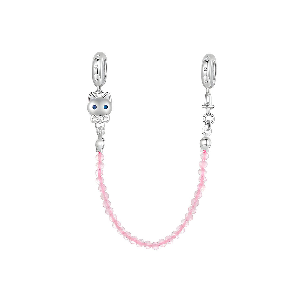 Charm de Plata .925, Pink Rope Cat, Miow