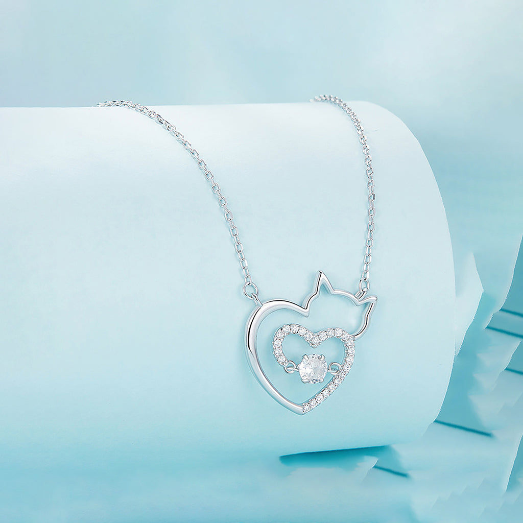 Collar de Plata .925, Bright Cat Love, Miow