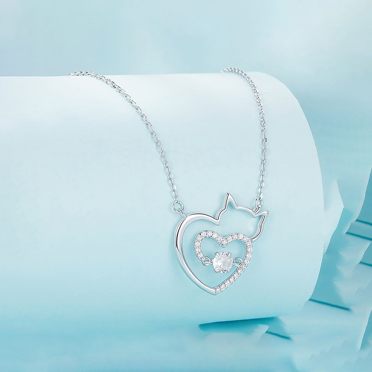 Collar de Plata .925, Bright Cat Love, Miow