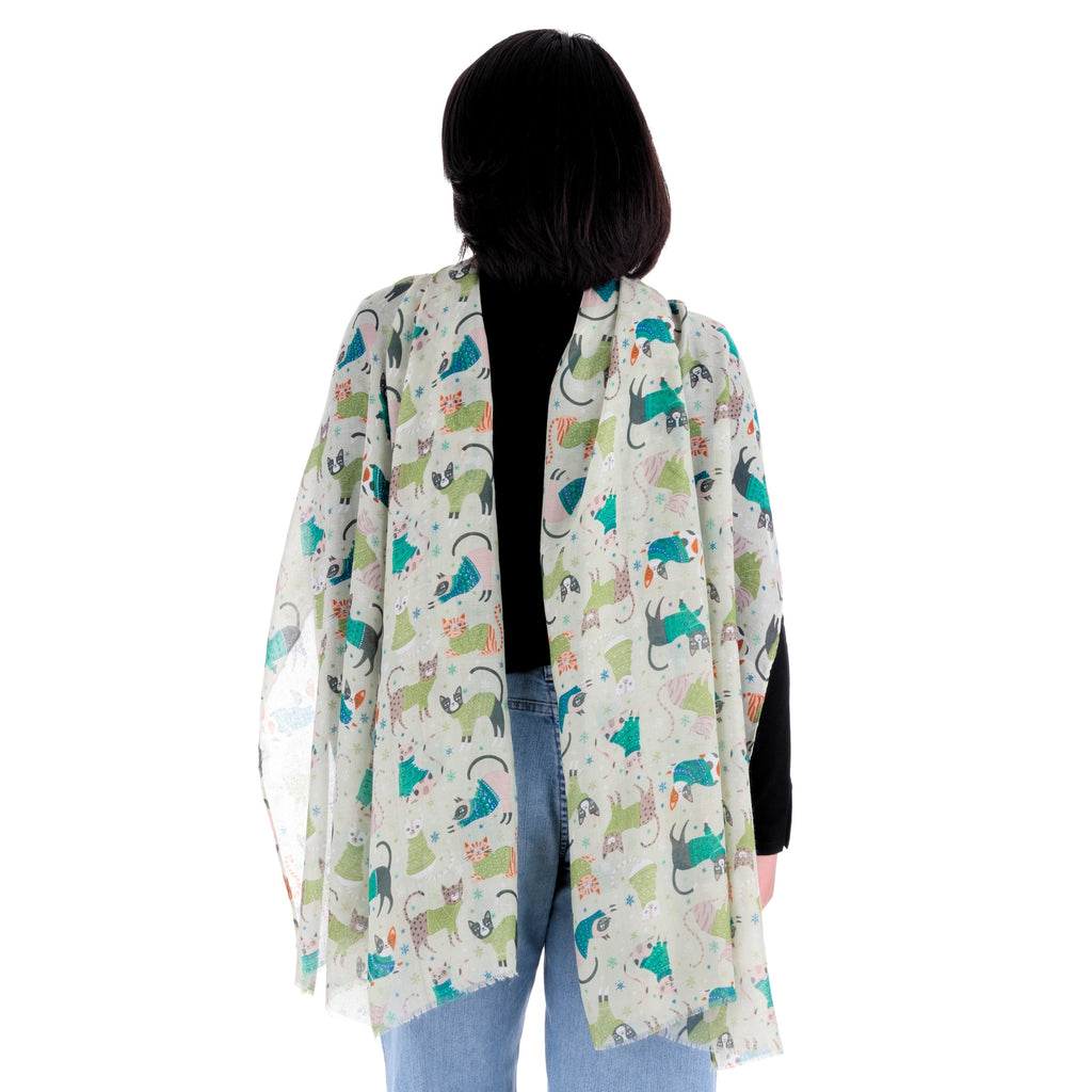 Pashmina Cat Paintings Verde, Miow