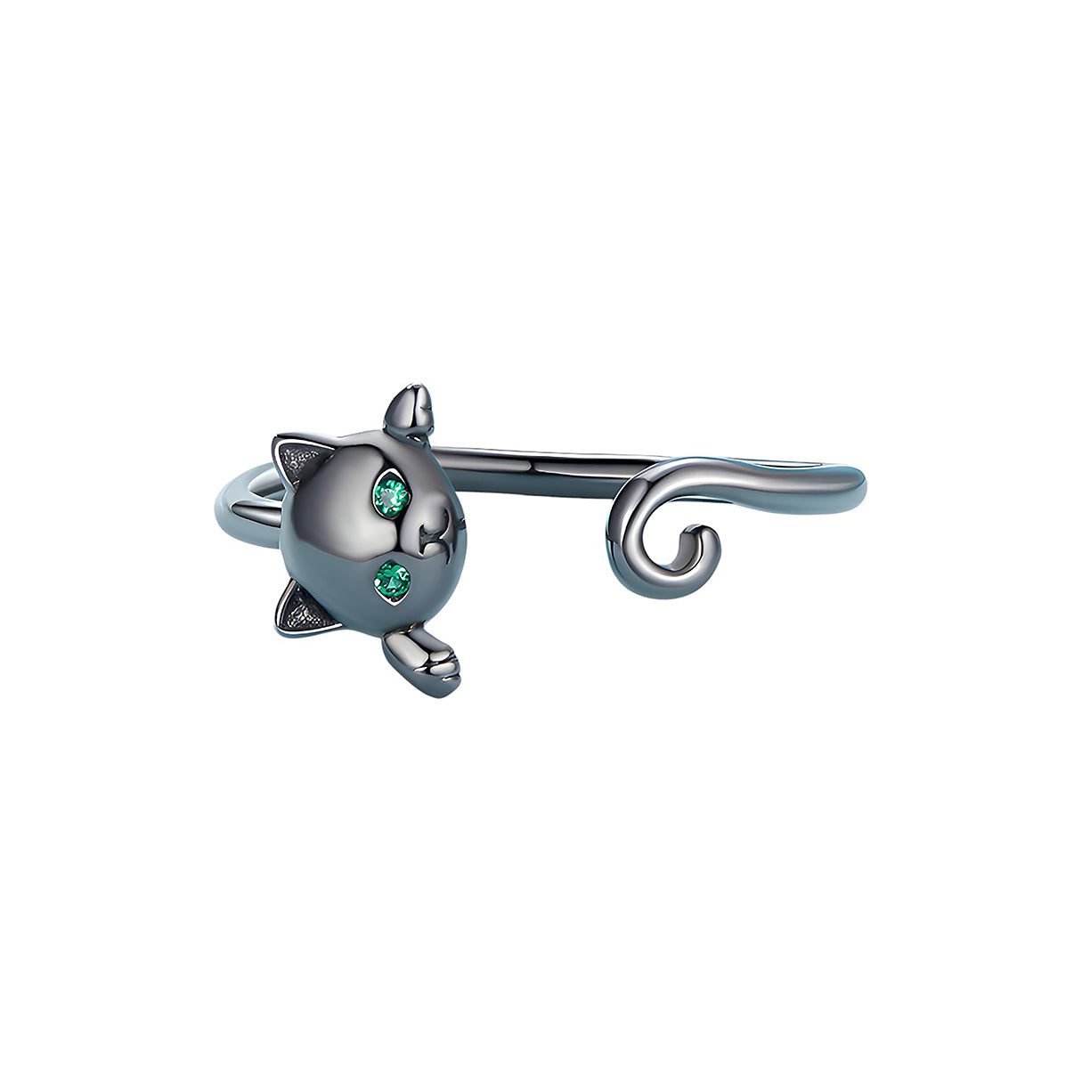Anillo de Plata .925, Spiral Cat, Miow