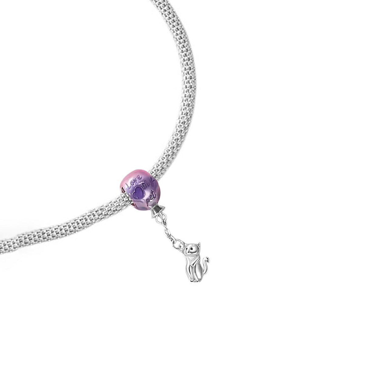 Charm de Plata .925, Red Balloon Cats, Miow