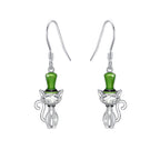 Aretes de Plata .925, Irish Cat, Miow