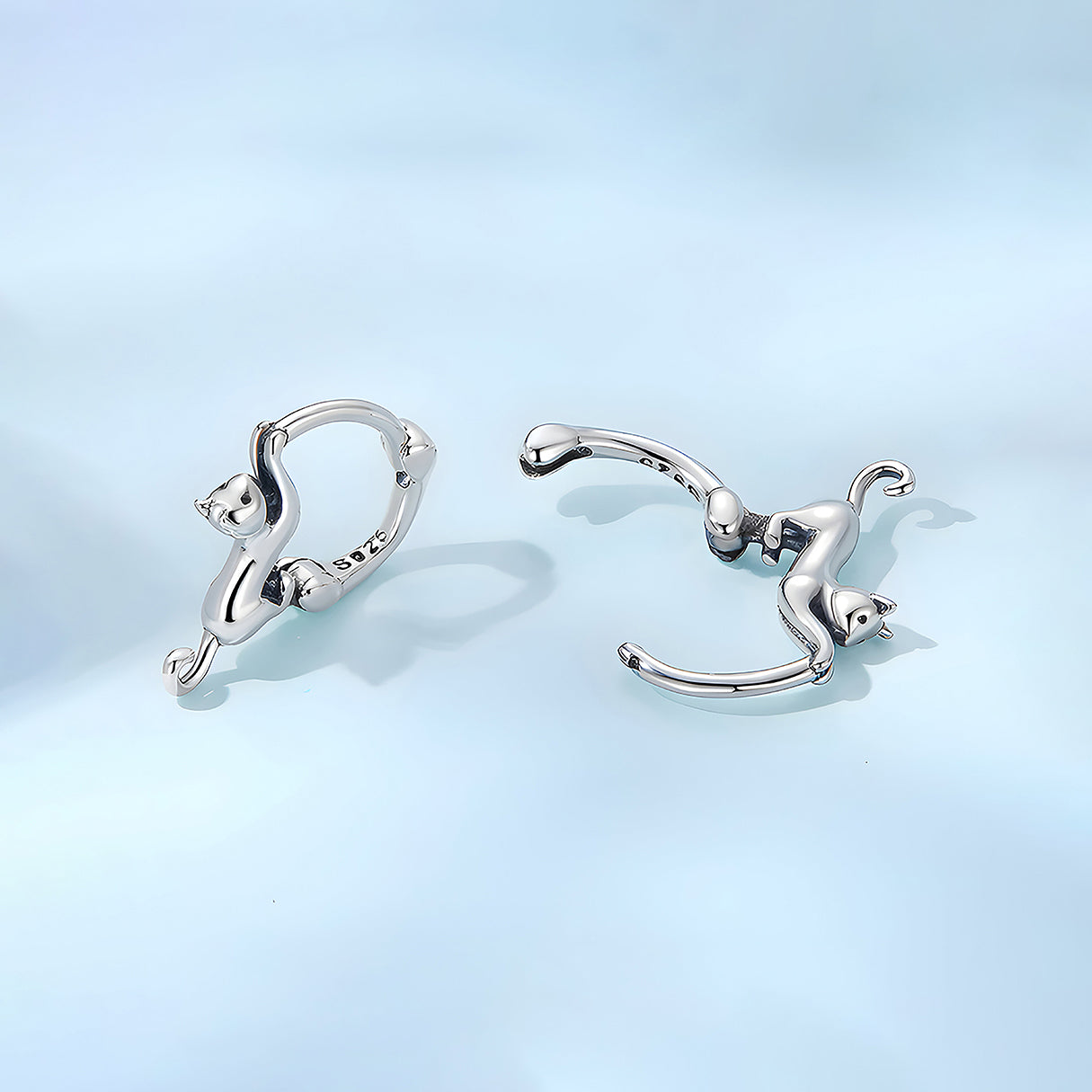 Aretes de Plata .925, Silver Cat, Miow