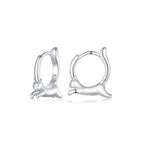 Aretes de Plata .925, Jumping Cat, Miow
