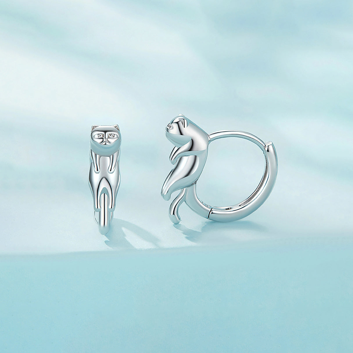 Aretes de Plata .925, Two Serious Cats, Miow