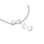Charm de Plata .925, Infinity Cat, Miow