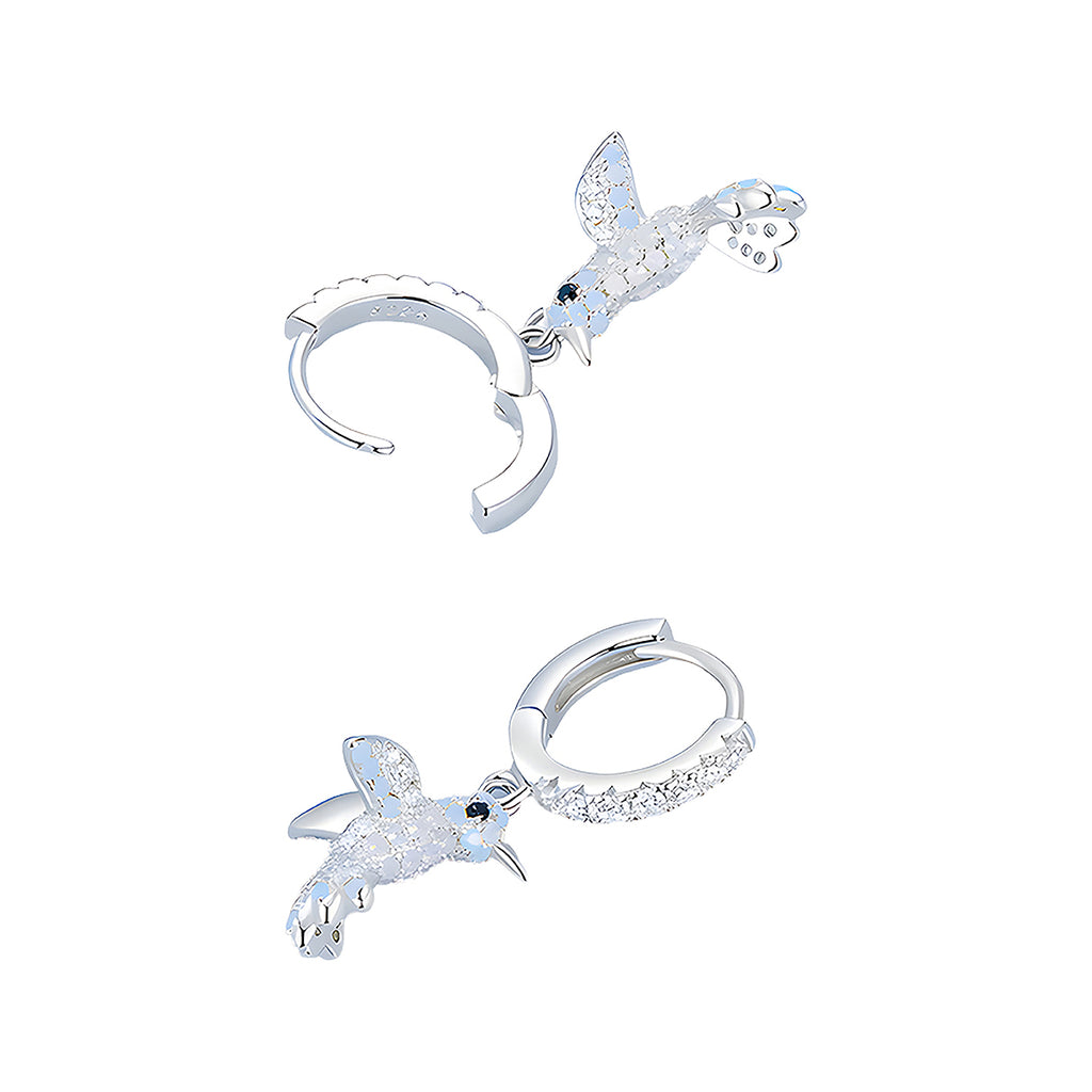 Aretes de Colibrí, Plata .925, Ame Glam Pop