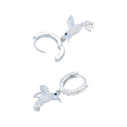 Aretes de Colibrí, Plata .925, Ame Glam Pop