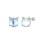 Aretes de Plata .925, Cat Eye, Miow