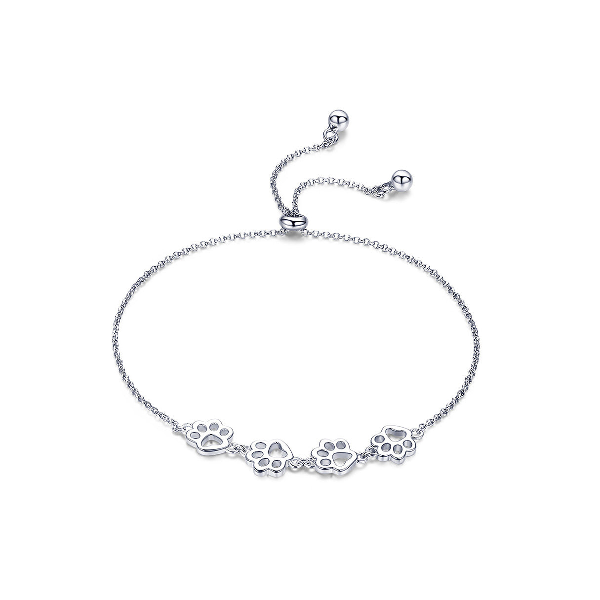 Pulsera de Plata .925, Footprint, Miow