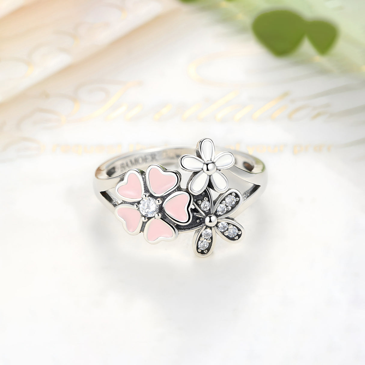 Anillo de Flores, Plata .925, Ame Glam Pop N°7