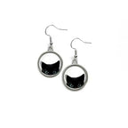 Aretes de Plata .925, Black Cat Hanging, Miow
