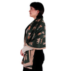 Chal de Cachemira, Knitted Cats Verde, Miow