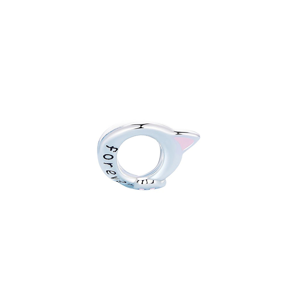 Charm de Plata .925, Infinity Cat, Miow