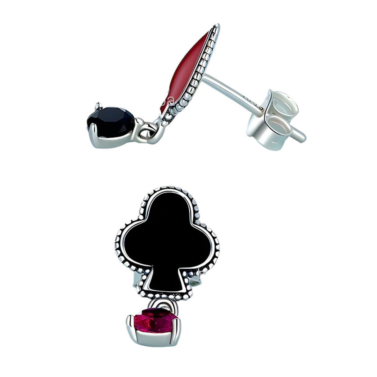 Aretes de Arlequín, Plata .925, Ame Glam Pop