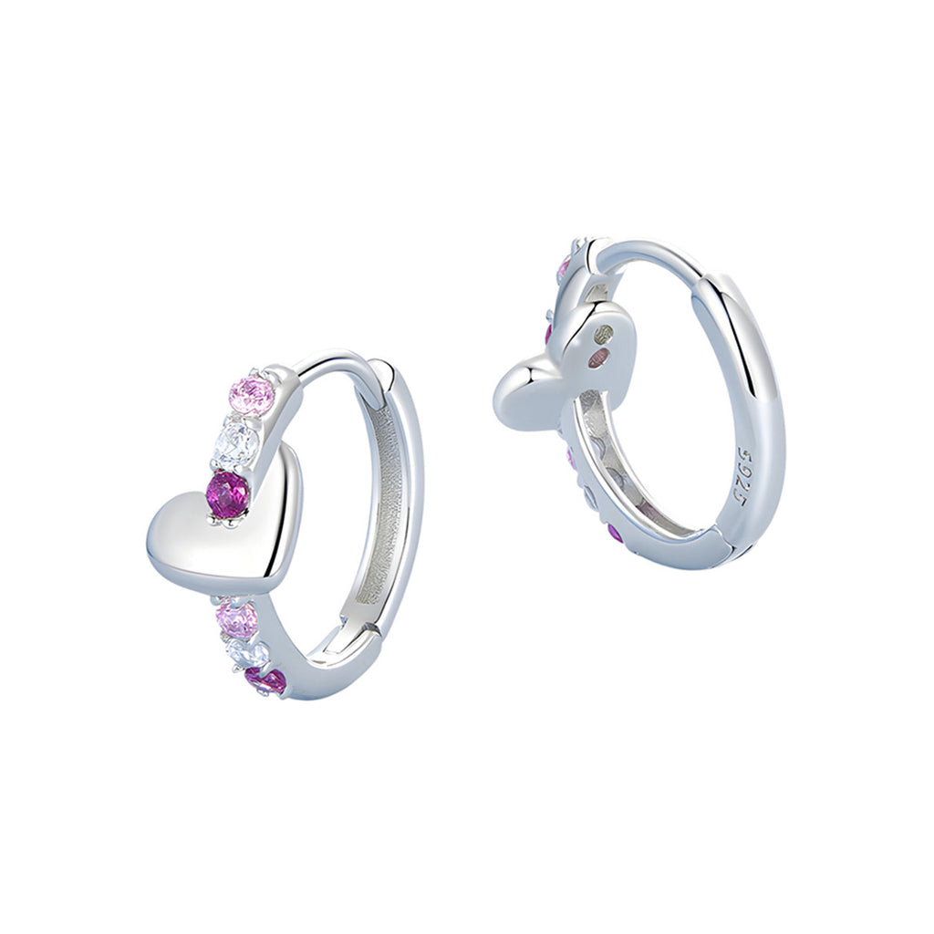 Aretes de Corazón, Plata .925, Ame Glam Pop